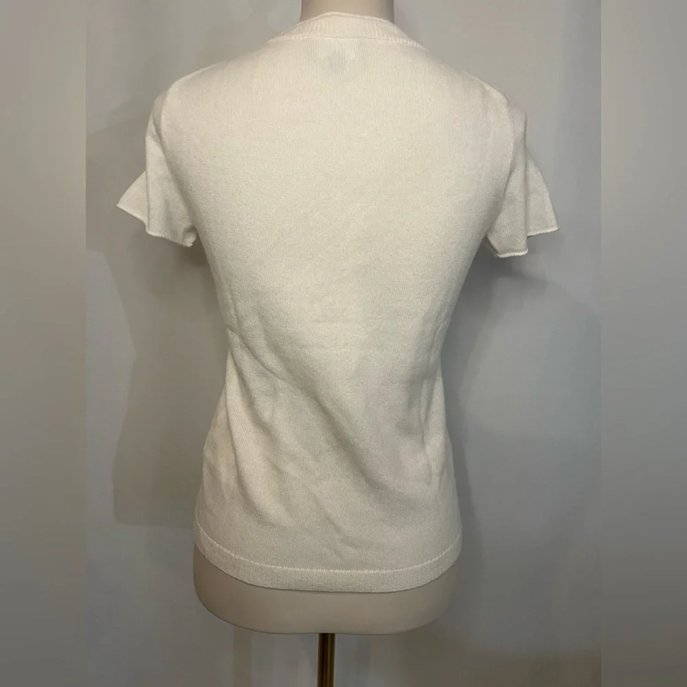 J.Crew NWOT Cashmere relaxed T-shirt in ivory